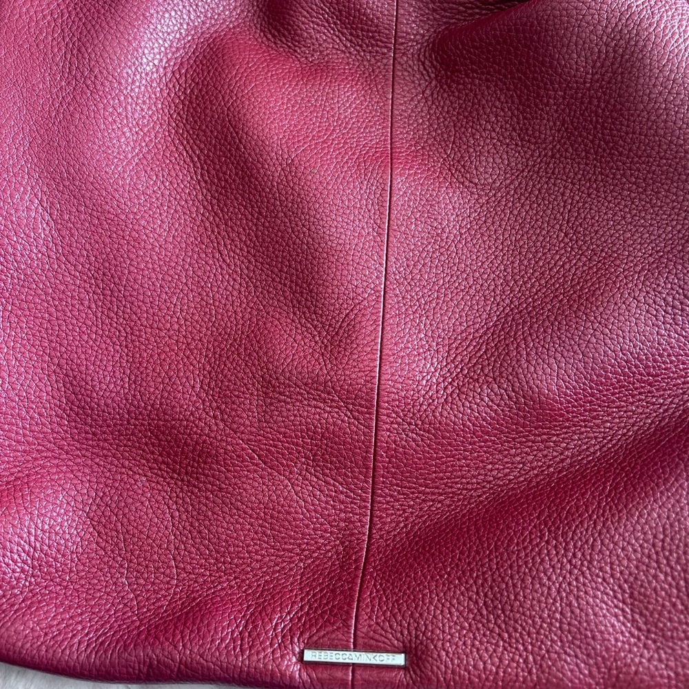 Rebecca Minkoff Burgandy Fringe Leather Shoulder Bag - Picture 4 of 4